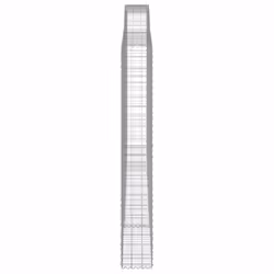 vidaXL Arched Gabion Basket Stone Basket Gabion Retaining Wall Galvanised Iron - 400 x 30 x 220/240 cm/ 4 pcs - Additional view 4