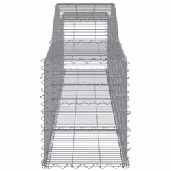 vidaXL Arched Gabion Basket Stone Basket Gabion Retaining Wall Galvanised Iron - 400 x 50 x 60/80 cm/ 25 pcs - Additional view 4