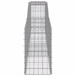 vidaXL Arched Gabion Basket Stone Basket Gabion Retaining Wall Galvanised Iron - 400 x 50 x 80/100 cm/ 8 pcs - Additional view 4