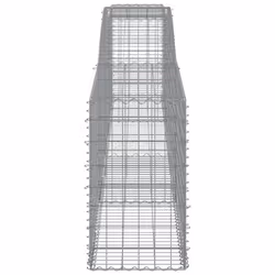 vidaXL Arched Gabion Basket Stone Basket Gabion Retaining Wall Galvanised Iron - 400 x 50 x 80/100 cm/ 25 pcs - Additional view 4