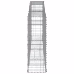 vidaXL Arched Gabion Basket Stone Basket Gabion Retaining Wall Galvanised Iron - 400 x 50 x 140/160 cm/ 5 pcs - Additional view 4