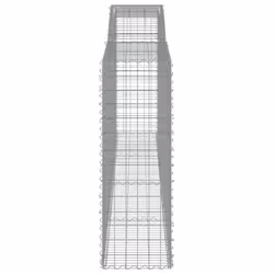 vidaXL Arched Gabion Basket Stone Basket Gabion Retaining Wall Galvanised Iron - 400 x 50 x 140/160 cm/ 6 pcs - Additional view 4