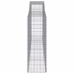 vidaXL Arched Gabion Basket Stone Basket Gabion Retaining Wall Galvanised Iron - 400 x 50 x 140/160 cm/ 10 pcs - Additional view 4