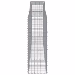 vidaXL Arched Gabion Basket Stone Basket Gabion Retaining Wall Galvanised Iron - 400 x 50 x 140/160 cm/ 20 pcs - Additional view 4