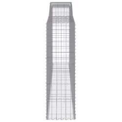 vidaXL Arched Gabion Basket Stone Basket Gabion Retaining Wall Galvanised Iron - 400 x 50 x 160/180 cm/ 4 pcs - Additional view 4
