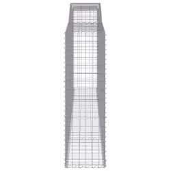 vidaXL Arched Gabion Basket Stone Basket Gabion Retaining Wall Galvanised Iron - 400 x 50 x 160/180 cm/ 7 pcs - Additional view 4