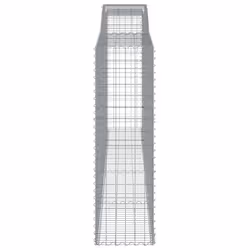 vidaXL Arched Gabion Basket Stone Basket Gabion Retaining Wall Galvanised Iron - 400 x 50 x 160/180 cm/ 25 pcs - Additional view 4