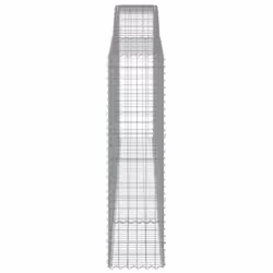 vidaXL Arched Gabion Basket Stone Basket Gabion Retaining Wall Galvanised Iron - 400 x 50 x 180/200 cm/ 8 pcs - Additional view 4