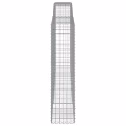 vidaXL Arched Gabion Basket Stone Basket Gabion Retaining Wall Galvanised Iron - 400 x 50 x 200/220 cm/ 2 pcs - Additional view 4