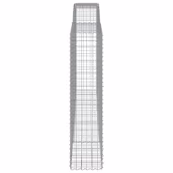 vidaXL Arched Gabion Basket Stone Basket Gabion Retaining Wall Galvanised Iron - 400 x 50 x 200/220 cm/ 6 pcs - Additional view 4
