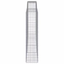 vidaXL Arched Gabion Basket Stone Basket Gabion Retaining Wall Galvanised Iron - 400 x 50 x 200/220 cm/ 7 pcs - Additional view 4