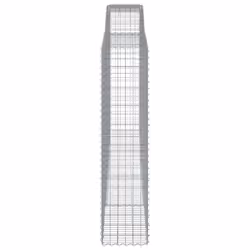 vidaXL Arched Gabion Basket Stone Basket Gabion Retaining Wall Galvanised Iron - 400 x 50 x 200/220 cm/ 8 pcs - Additional view 4