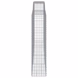 vidaXL Arched Gabion Basket Stone Basket Gabion Retaining Wall Galvanised Iron - 400 x 50 x 200/220 cm/ 10 pcs - Additional view 4