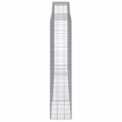 vidaXL Arched Gabion Basket Stone Basket Gabion Retaining Wall Galvanised Iron - 400 x 50 x 220/240 cm/ 2 pcs - Additional view 4