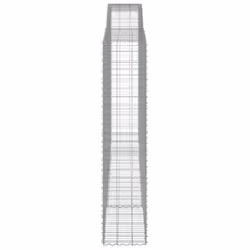 vidaXL Arched Gabion Basket Stone Basket Gabion Retaining Wall Galvanised Iron - 400 x 50 x 220/240 cm/ 4 pcs - Additional view 4