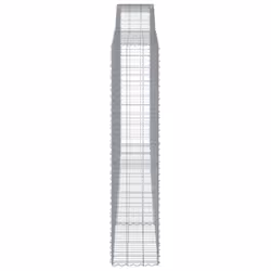 vidaXL Arched Gabion Basket Stone Basket Gabion Retaining Wall Galvanised Iron - 400 x 50 x 220/240 cm/ 9 pcs - Additional view 4