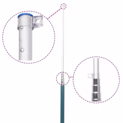 vidaXL UK Flag and Pole 5.55 m Aluminium Outdoor Garden Camping Flag Pole - Additional view 4