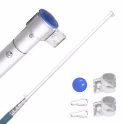 vidaXL Europe Flag and Pole Flagpole Decoration Flag Pole Kit Flag Aluminium