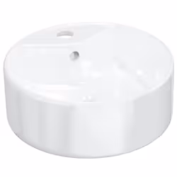 vidaXL Wash Basin Countertop Wash Sink Cloakroom Basin White Ceramic Round