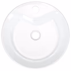 vidaXL Wash Basin Countertop Wash Sink Cloakroom Basin White Ceramic Round - Additional view 5