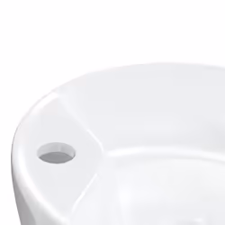 vidaXL Wash Basin Countertop Wash Sink Cloakroom Basin White Ceramic Round - Additional view 6