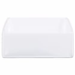 vidaXL Wash Basin Countertop Wash Sink Cloakroom Basin White Ceramic Square - Additional view 4