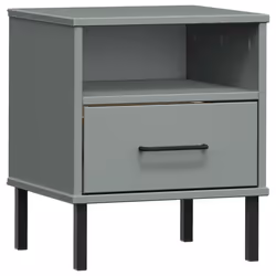 VidaXL 350971, Grey, Metal, Pinewood, OSLO, 400 mm, 350 mm, 465 mm