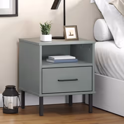VidaXL 350971 nightstand/bedside table Grey
