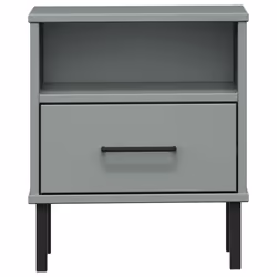 VidaXL 350971 nightstand/bedside table Grey - Additional view 4