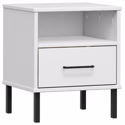 VidaXL 350972, White, Metal, Pinewood, OSLO, 400 mm, 350 mm, 465 mm