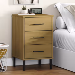 VidaXL 350976 nightstand/bedside table Brown