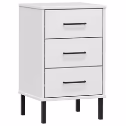 VidaXL 350978, White, Metal, Pinewood, OSLO, 400 mm, 350 mm, 645 mm