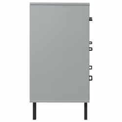 vidaXL Solid Wood Sideboard with 3 Drawers OSLO Wooden Furniture Multi Colours - grey - Additional view 5