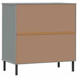 vidaXL Solid Wood Sideboard with 3 Drawers OSLO Wooden Furniture Multi Colours - grey - Additional view 6