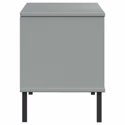 vidaXL Solid Wood Shoe Rack with Metal Legs OSLO Home Furniture Multi Colours - grey - Additional view 4