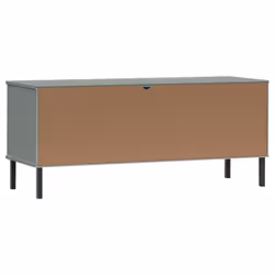 vidaXL Solid Wood Shoe Rack with Metal Legs OSLO Home Furniture Multi Colours - grey - Additional view 5
