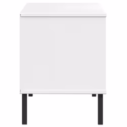 vidaXL Solid Wood Shoe Rack with Metal Legs OSLO Home Furniture Multi Colours - white - Additional view 4