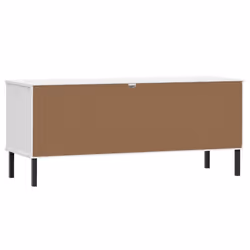 vidaXL Solid Wood Shoe Rack with Metal Legs OSLO Home Furniture Multi Colours - white - Additional view 5