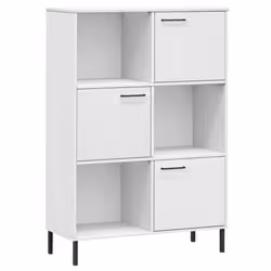 VidaXL 351014, White, 3 shelves, Metal, Wood, Pinewood, 900 mm
