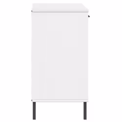 vidaXL Solid Wood Sideboard with Metal Legs OSLO Home Furniture Multi Colours - white - Additional view 5