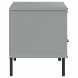 vidaXL Solid Wood Pine TV Cabinet with Metal Legs OSLO Furniture Multi Colours - grey - Additional view 5