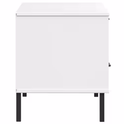 vidaXL Solid Wood Pine TV Cabinet with Metal Legs OSLO Furniture Multi Colours - white - Additional view 5