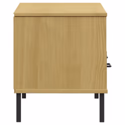 vidaXL Solid Wood Pine TV Cabinet with Metal Legs OSLO Furniture Multi Colours - brown - Additional view 5