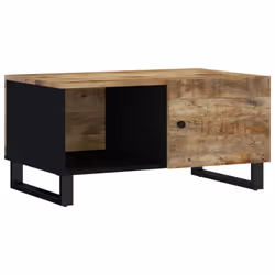 vidaXL Coffee Table Solid Wood Reclaimed and Engineered Wood Accent End Table - light wood