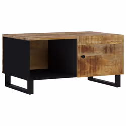 vidaXL Coffee Table Solid Wood Reclaimed and Engineered Wood Accent End Table - light wood - Additional view 10
