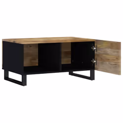 vidaXL Coffee Table Solid Wood Reclaimed and Engineered Wood Accent End Table - light wood - Additional view 5