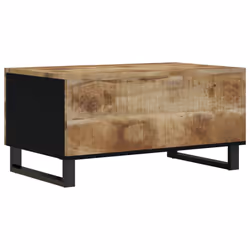 vidaXL Coffee Table Solid Wood Reclaimed and Engineered Wood Accent End Table - light wood - Additional view 6
