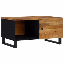 vidaXL Coffee Table Solid Wood Reclaimed and Engineered Wood Accent End Table - honey brown