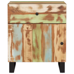 vidaXL Bedside Cabinet Bed Table Side Table Telephone Stand Bedroom Nightstand - multicolour - Additional view 2