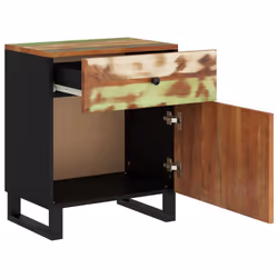 vidaXL Bedside Cabinet Bed Table Side Table Telephone Stand Bedroom Nightstand - multicolour - Additional view 4